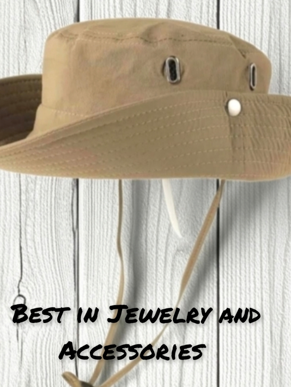 HP✌🏻NIB Waterproof Tan Bucket Hat With Snap Sides